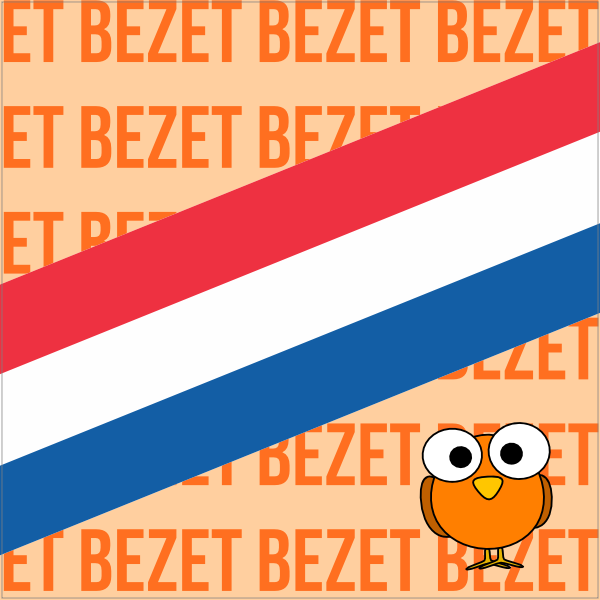 Oranje stoeptegel Koningsdag