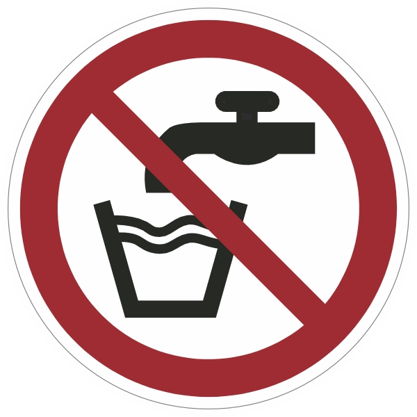 P005 Geen drinkwater sticker