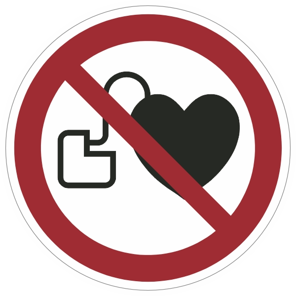 P007 Geen toegang voor personen met pacemaker sticker