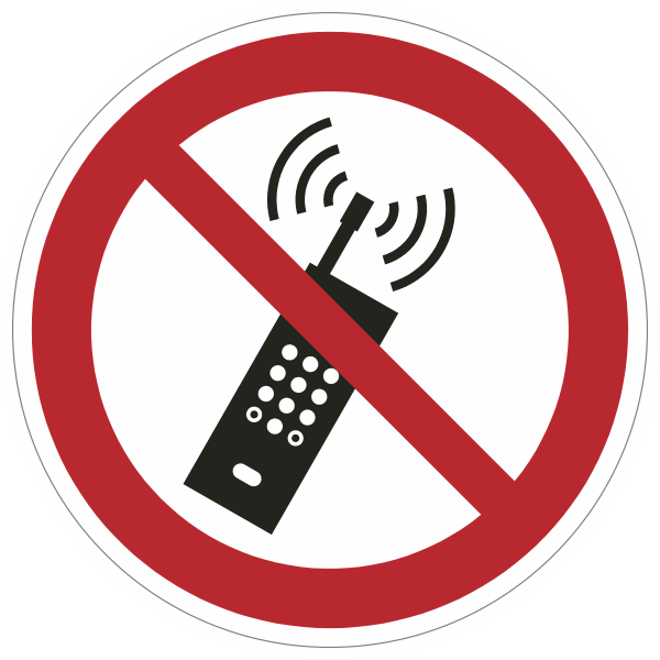 P013 Geactiveerde mobiele telefoon verboden sticker