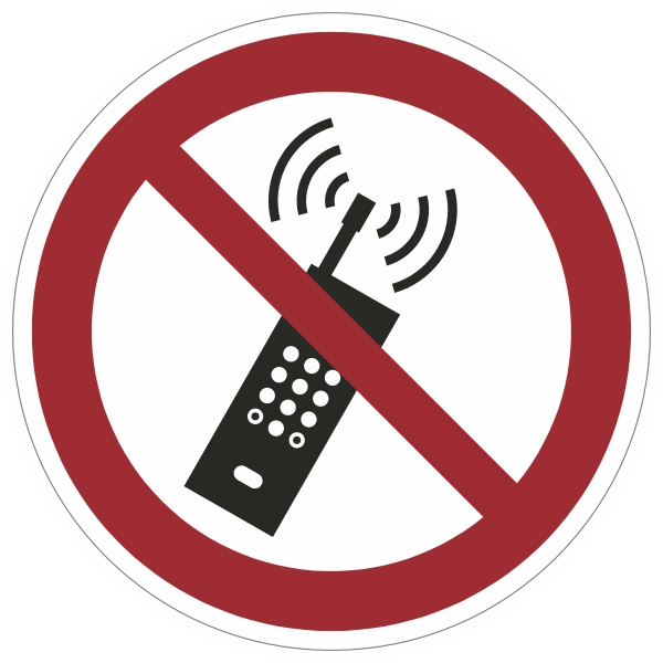 P013 Geactiveerde mobiele telefoon verboden sticker