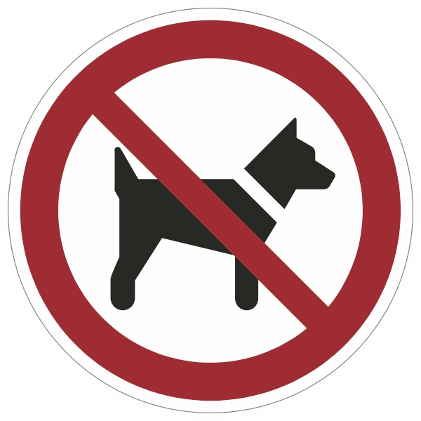 P021 Honden verboden sticker