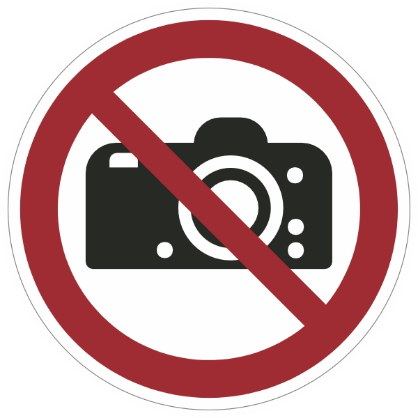 P029 Fotograferen verboden sticker