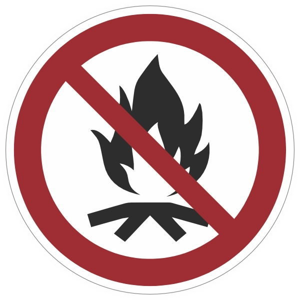 P045 Kampvuur maken verboden sticker