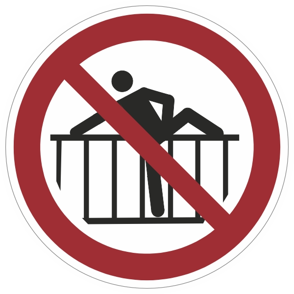 P071 Hindernis oversteken verboden sticker