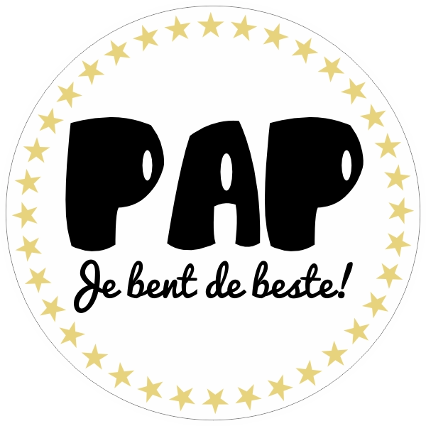 Pap, je bent de beste sticker