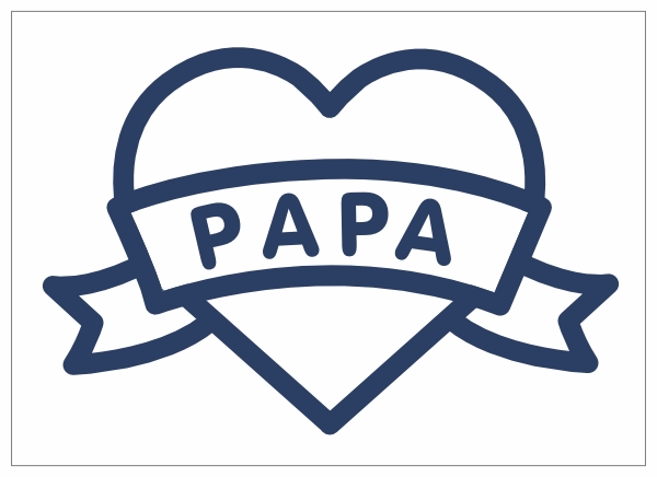 Papa hartje sticker