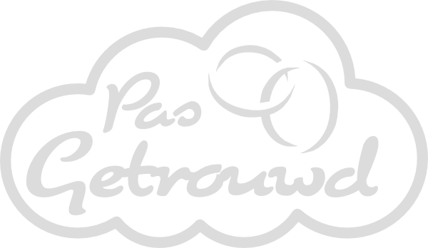 Pas getrouwd wolk sticker 