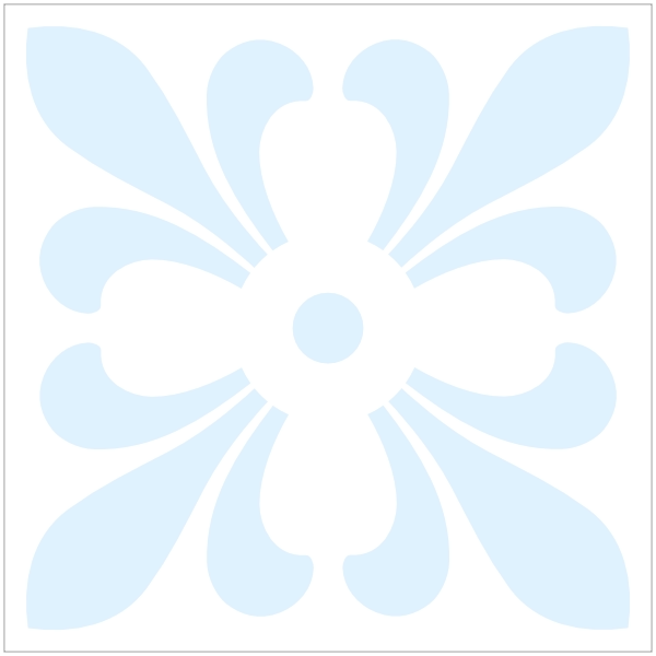 Patroon tegeltje blauw-wit