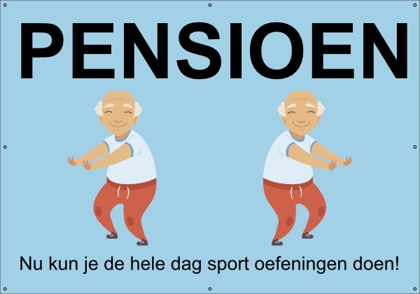 Pensioen Flexi Lexi spandoek