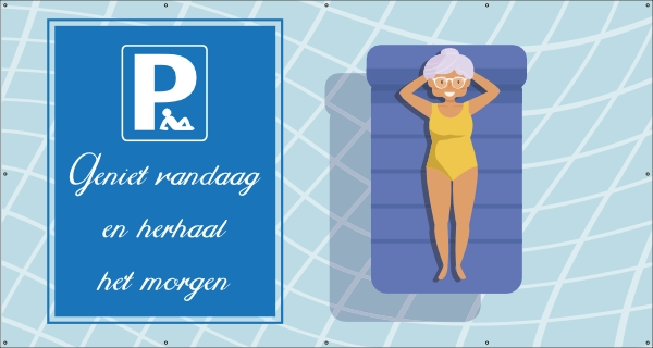 Pensoen geniet vandaag spandoek
