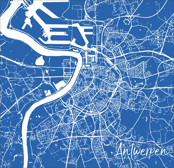 Plattegrond Antwerpen spandoek