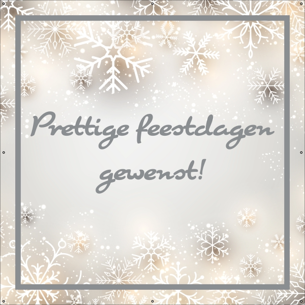 Prettige feest dagen gewenst spandoek