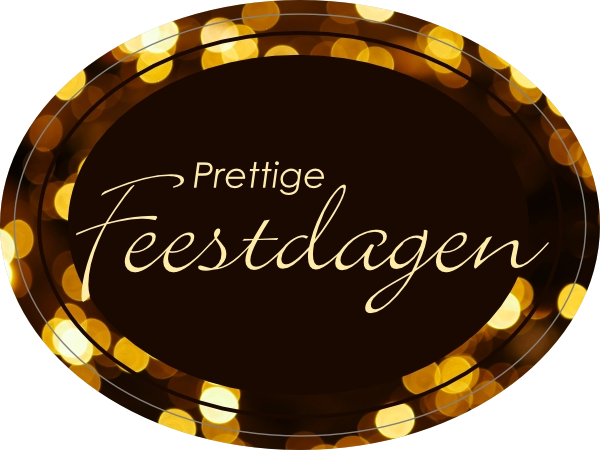 Prettige feestagen sparkles sticker