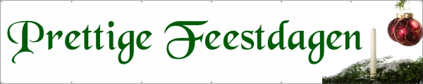 Prettige feestdagen spandoek