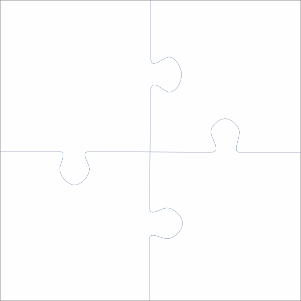 Vierkante puzzel 4 stukjes