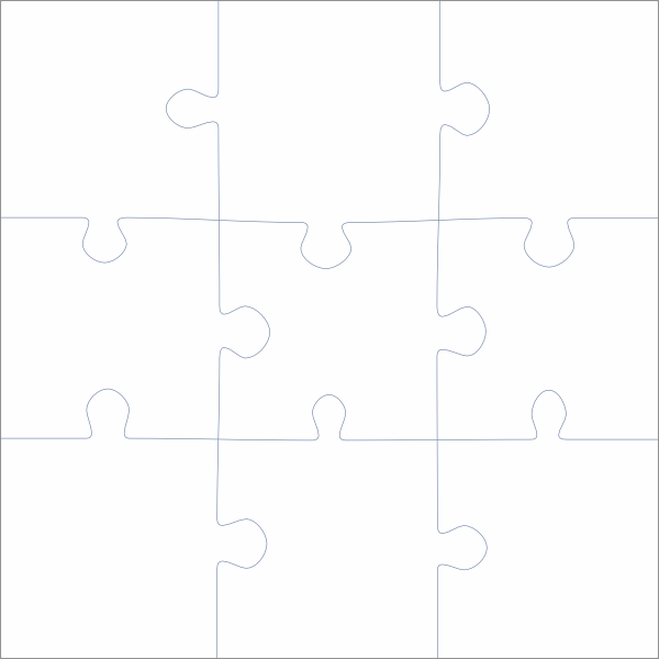 Vierkante puzzel 9 stukjes