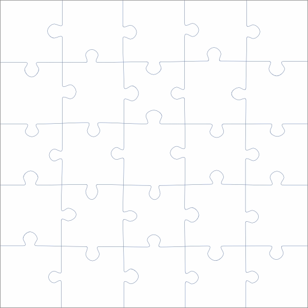Vierkante puzzel 25 stukjes