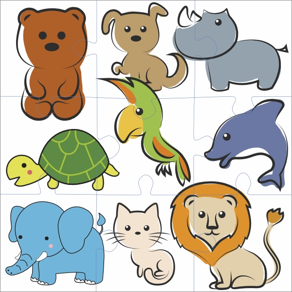 Puzzel dieren