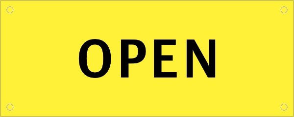 Raam spandoek open