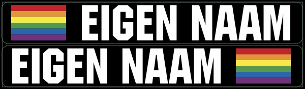 Regenboog fietsframe sticker reflecterend mat