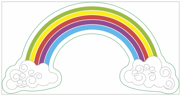 Regenboog sticker