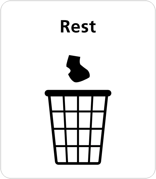 Restafval sticker