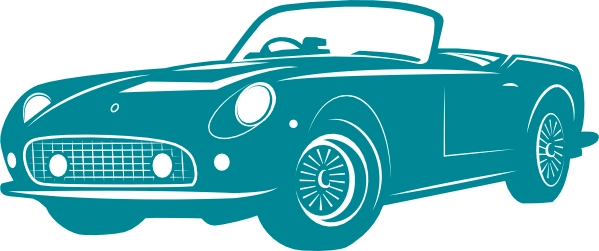 Retro auto muursticker