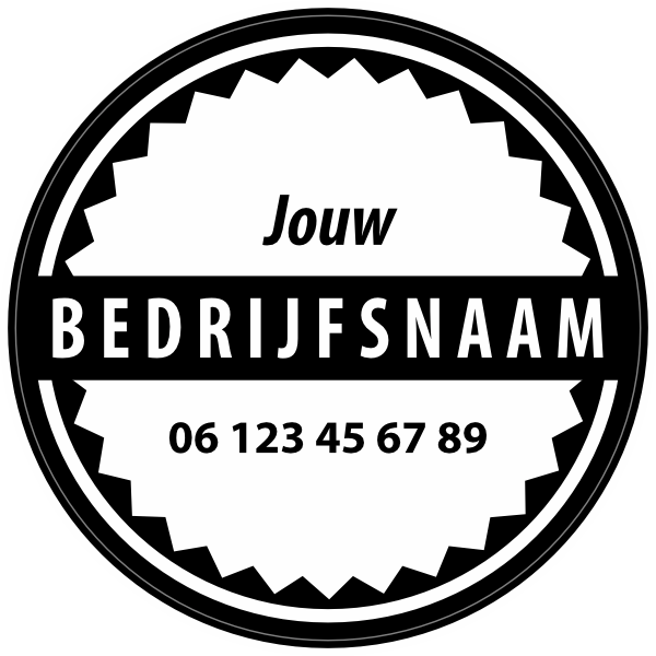 Ronde sticker Zilver