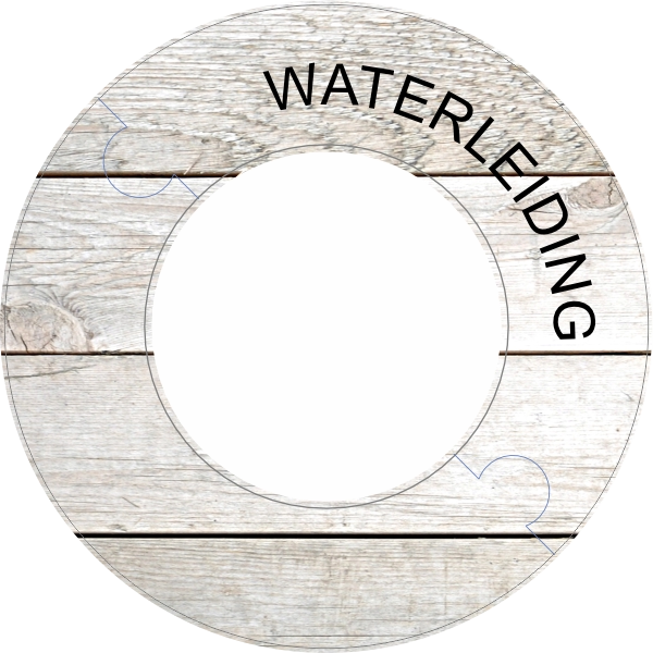 Rozet DN65 (138 x 78) Licht hout print