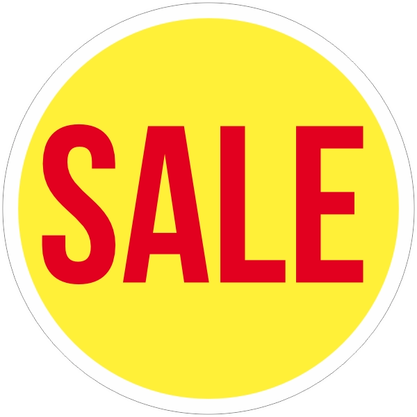 Dubbelzijdige SALE sticker
