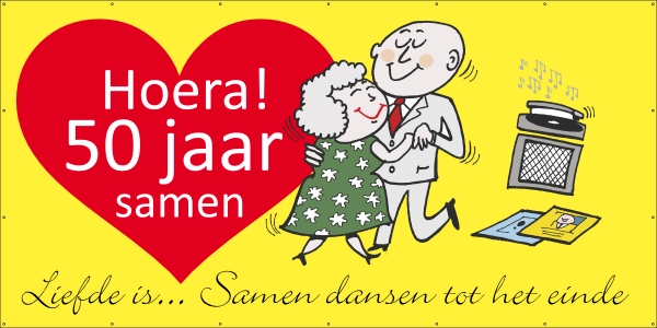 Samen dansen Spandoek