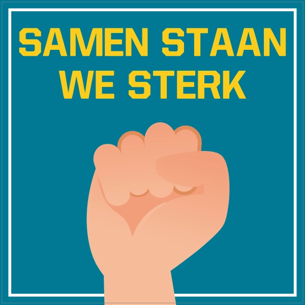 Samen staan we sterk sticker