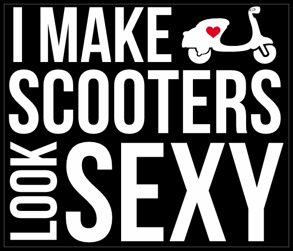 Sexy scooter sticker
