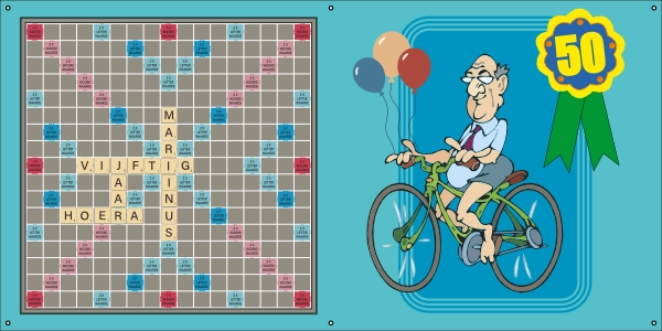 Scrabble spandoek