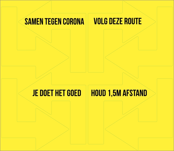 Hoekpijlen stickers
