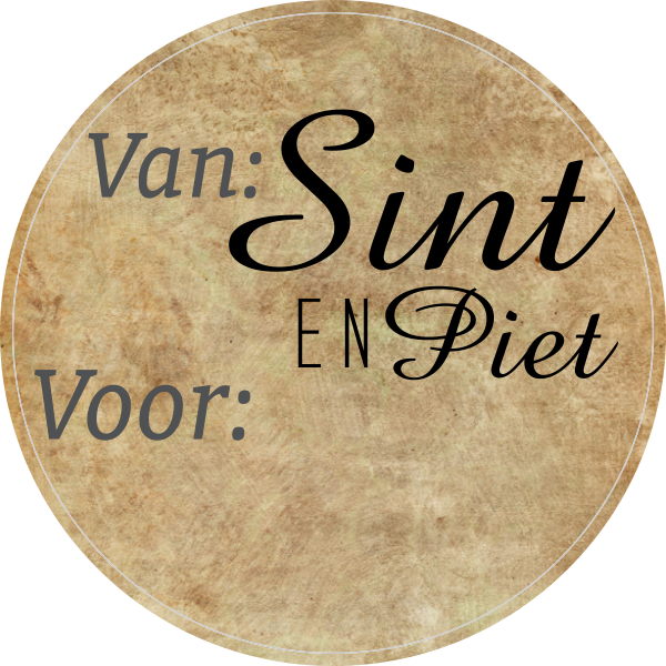 Van Sint en Piet cadeausticker