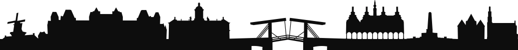 Skyline van Amsterdam muursticker