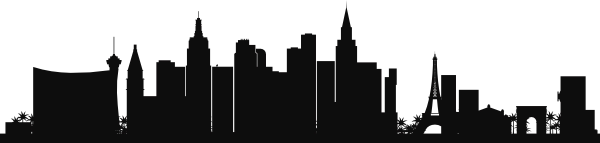 Skyline van Las Vegas muursticker