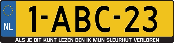 Als je dit kunt lezen ben ik mijn sleurhut verloren kentekenplaathouder