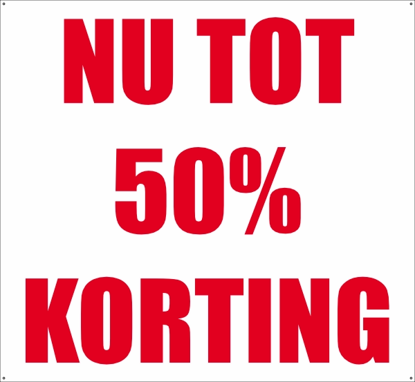 Spandoek nu 50% korting