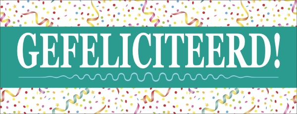Spandoek Feest en Confetti