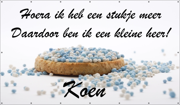 Spandoek Muisjes blauw