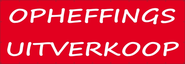 Spandoek opheffings uitverkoop