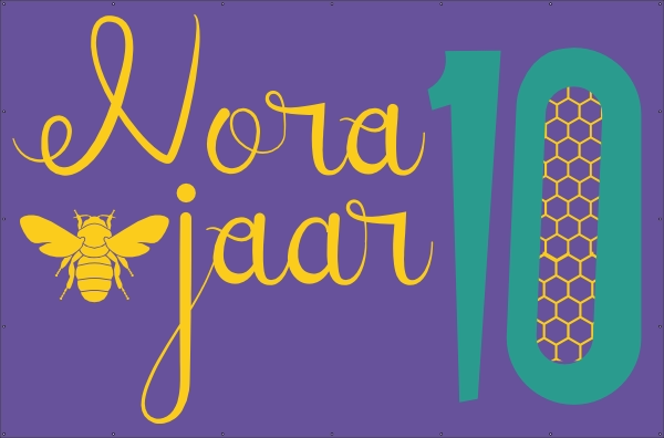 Spandoek verjaardag 10 jaar