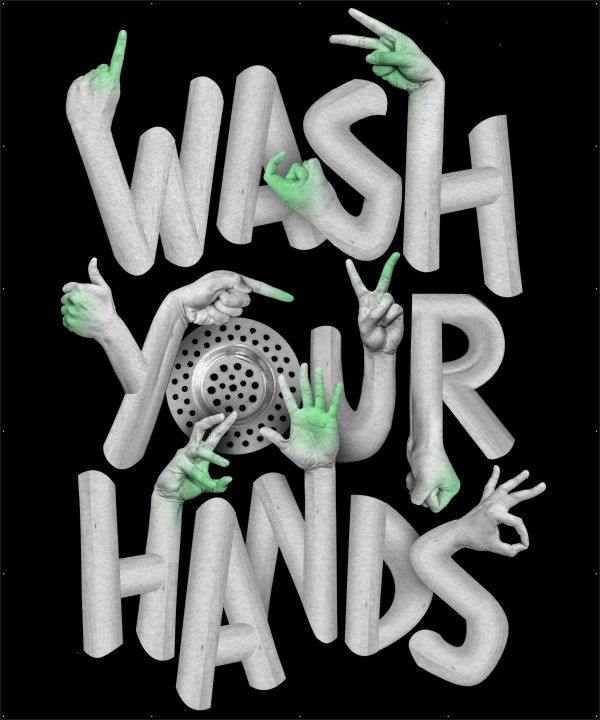 Spandoek Wash your hands