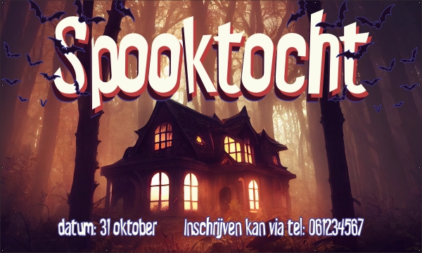 Spooktocht spandoek