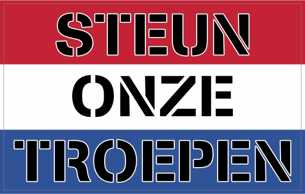 Steun onze troepen sticker