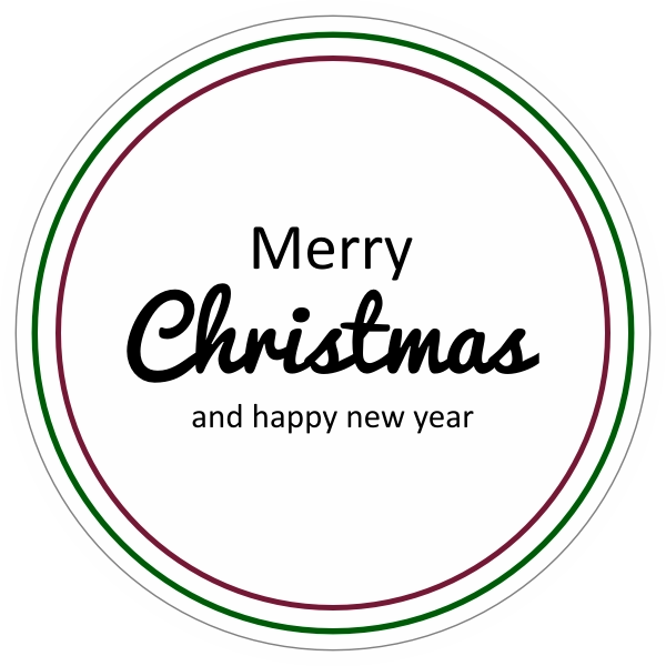 Sticker merry christmas