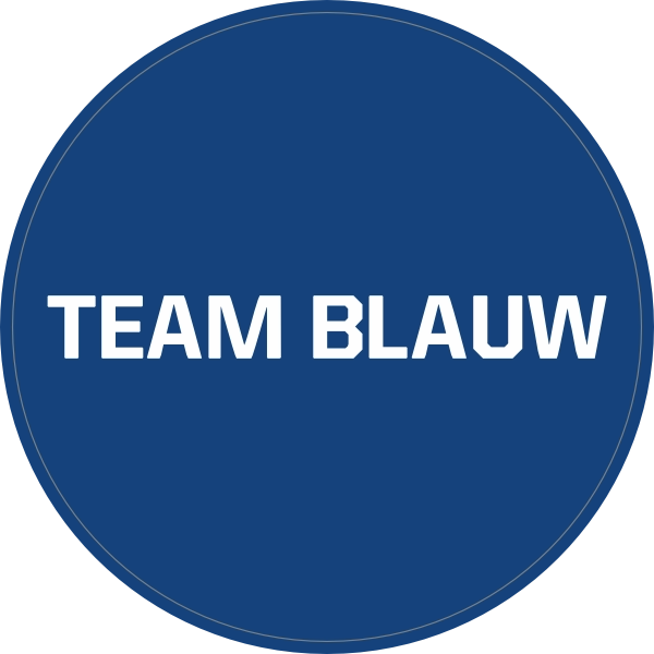 Sticker team blauw
